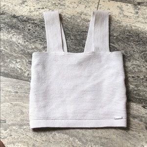 white ribbed tank top